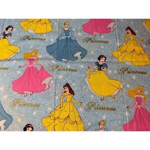 Disney Princess Cotton Fabric 3/8 Yard Swirl Print Belle Cinderella Snow White F